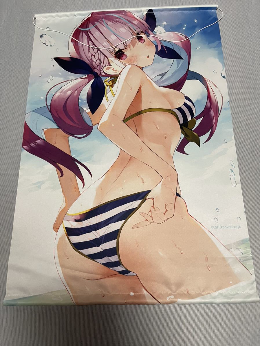 同梱可 湊あくあ 水着 B2タペストリー Minato Aqua ホロライブ