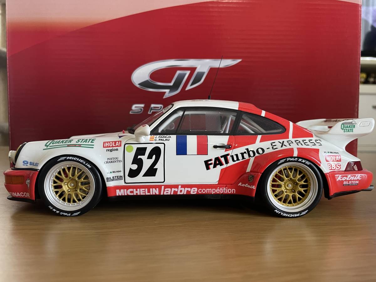 0 Porsche GT RSR - Spirit (964) 3.8 1⁄18 1 Carrera Model Silver RS