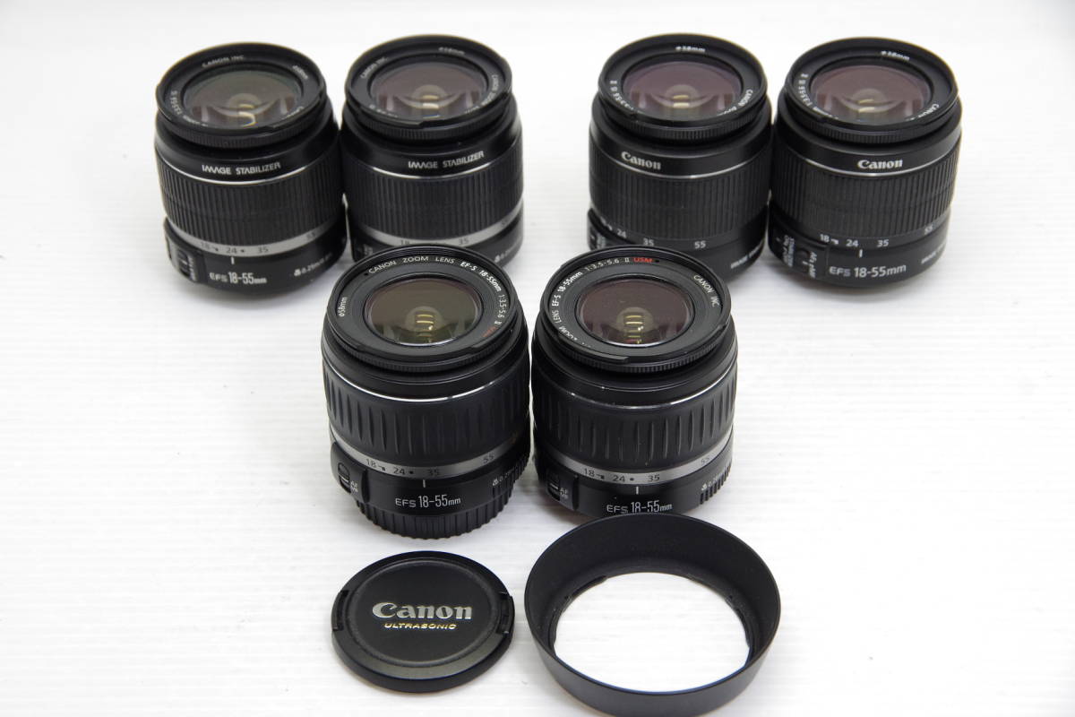 ☆ジャンク☆キヤノン Canon EF-Sレンズ6本セット ※18-55mm IS USM 