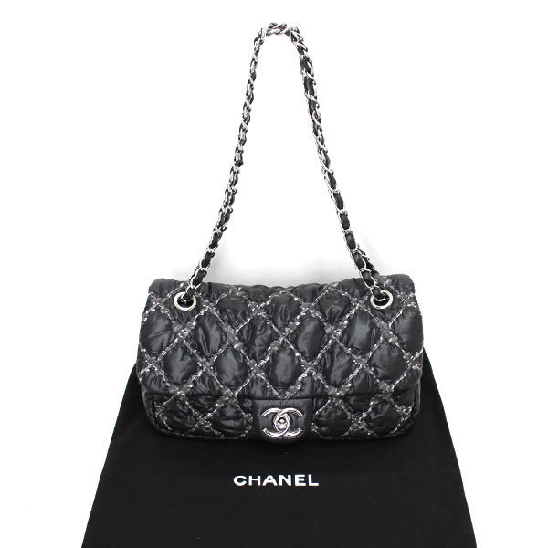 CHANEL パリビザンス チェーン ショルダーバッグ ブラック シャネル マトラッセ