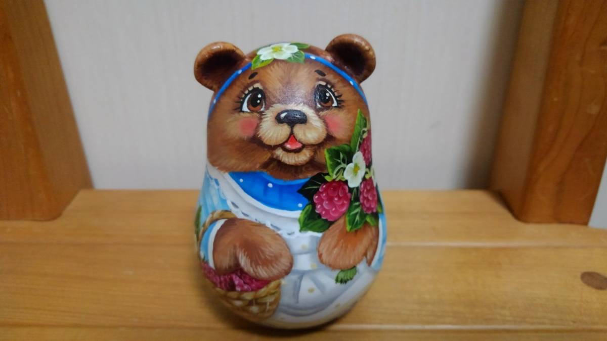 CBT02】 北欧ロシア雑貨、おきあがりこぼし/マトリョーシカ【くま