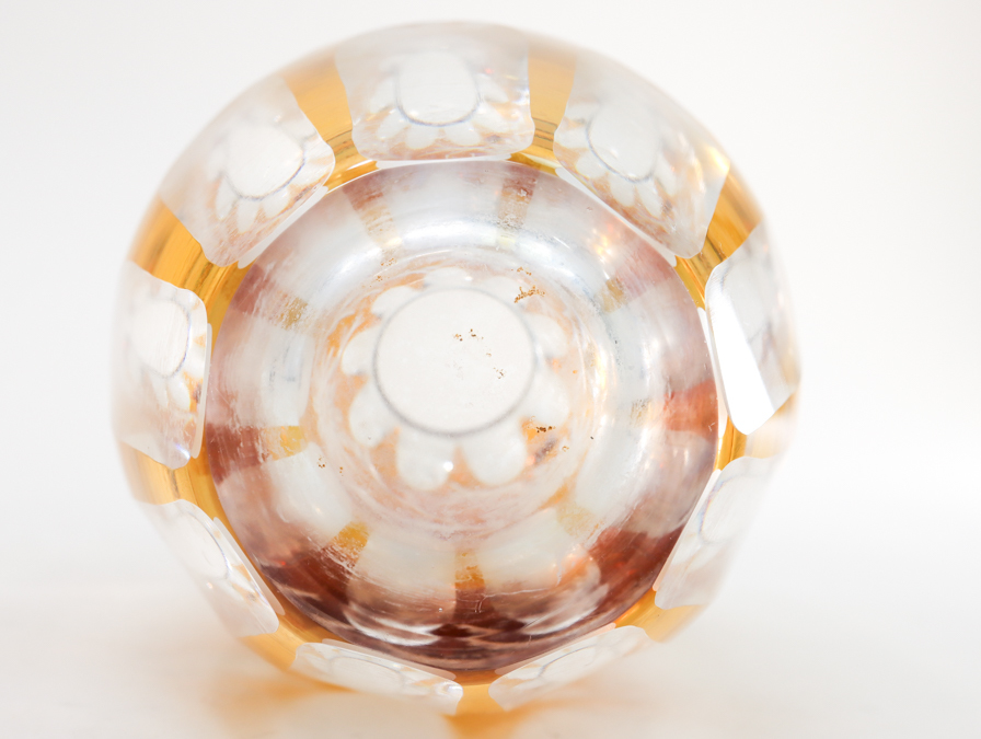 カガミクリスタル オレンジ 切子 花瓶 20cm フラワーベースの入札履歴