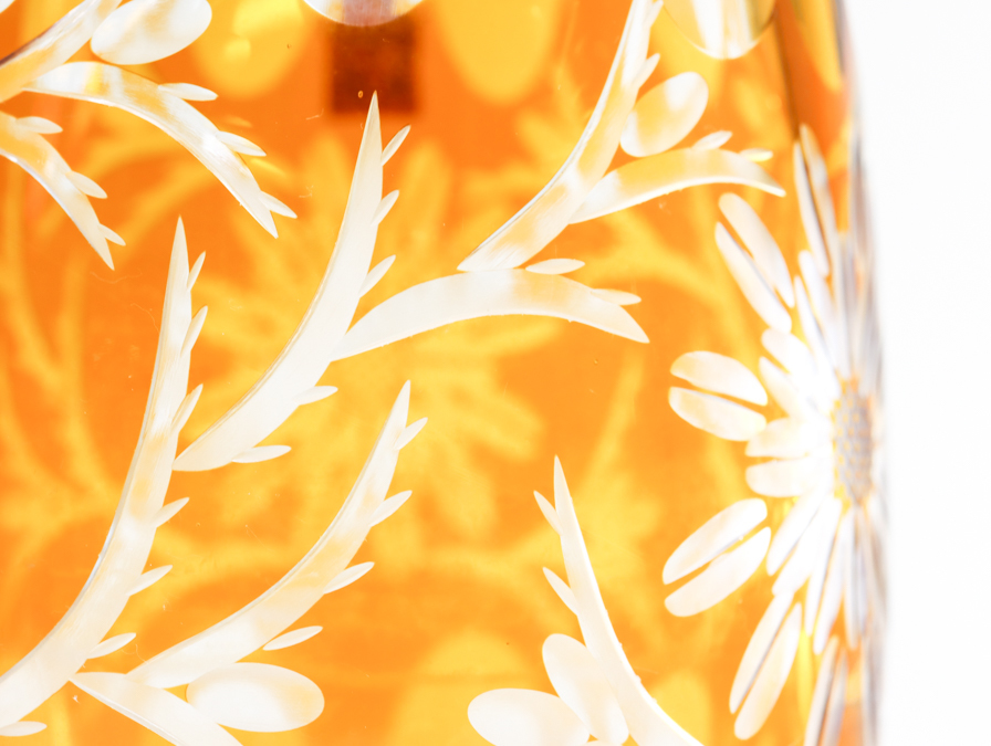 カガミクリスタル オレンジ 切子 花瓶 20cm フラワーベースの入札履歴