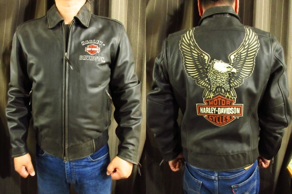 L ハーレーダビッドソン Legendary Eagle レザー ジャケット 牛革 LL 