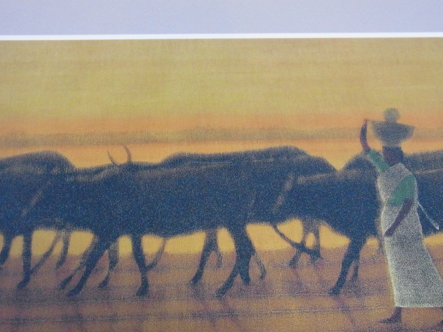 平山郁夫、高昌故城、希少画集画、新品高級額、額装付、状態良好、油彩 風景 平山郁夫、高昌故城、希少画集画、新品高級額、額装付、状態良好、油彩