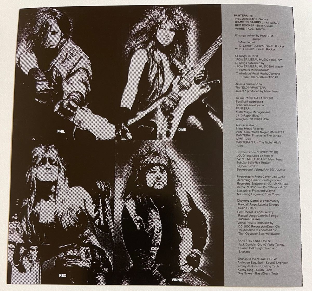 Pantera Power Metal パンテラ Collectors Cd Metal Magic Records フィリップ アンセルモ パワー メタル Usメタル 一般 売買されたオークション情報 Yahooの商品情報をアーカイブ公開 オークファン Aucfan Com