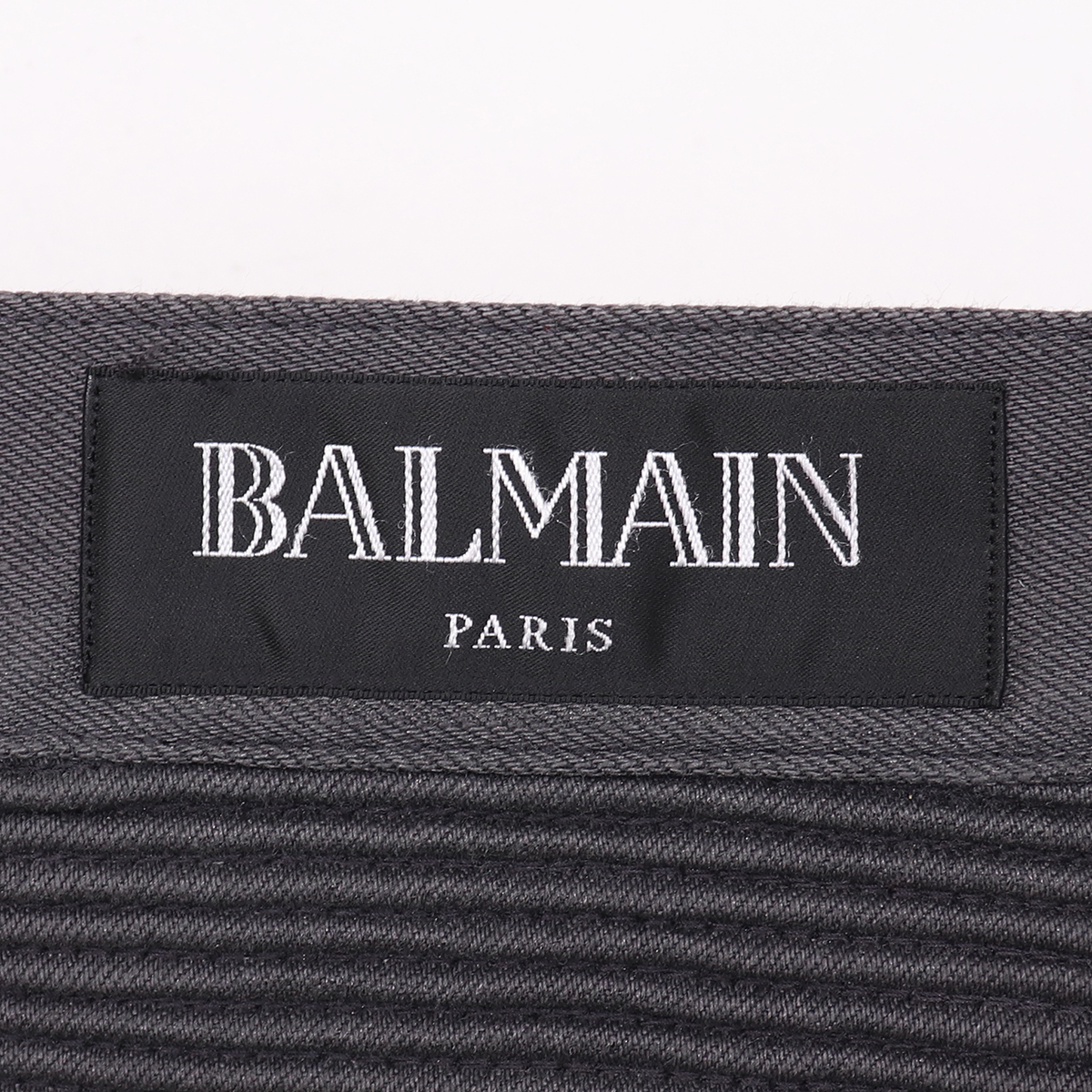 ■バルマン BALMAIN バイカーデニム スリムフィットパンツ 29■HH263 バイカー BALMAIN デニム ﾗｲﾄﾌﾞﾙｰ S7H5009J064 w80