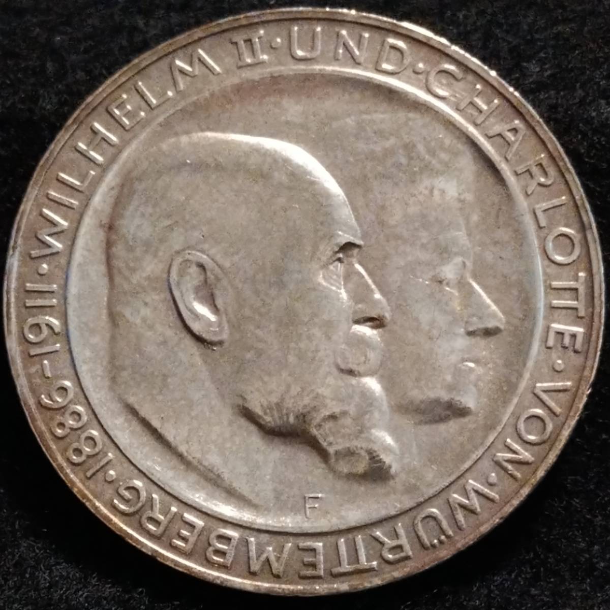 3マルク銀貨 招*@様 - ヴュルテンベルク 1911年 ドイツ 1911年ドイツ