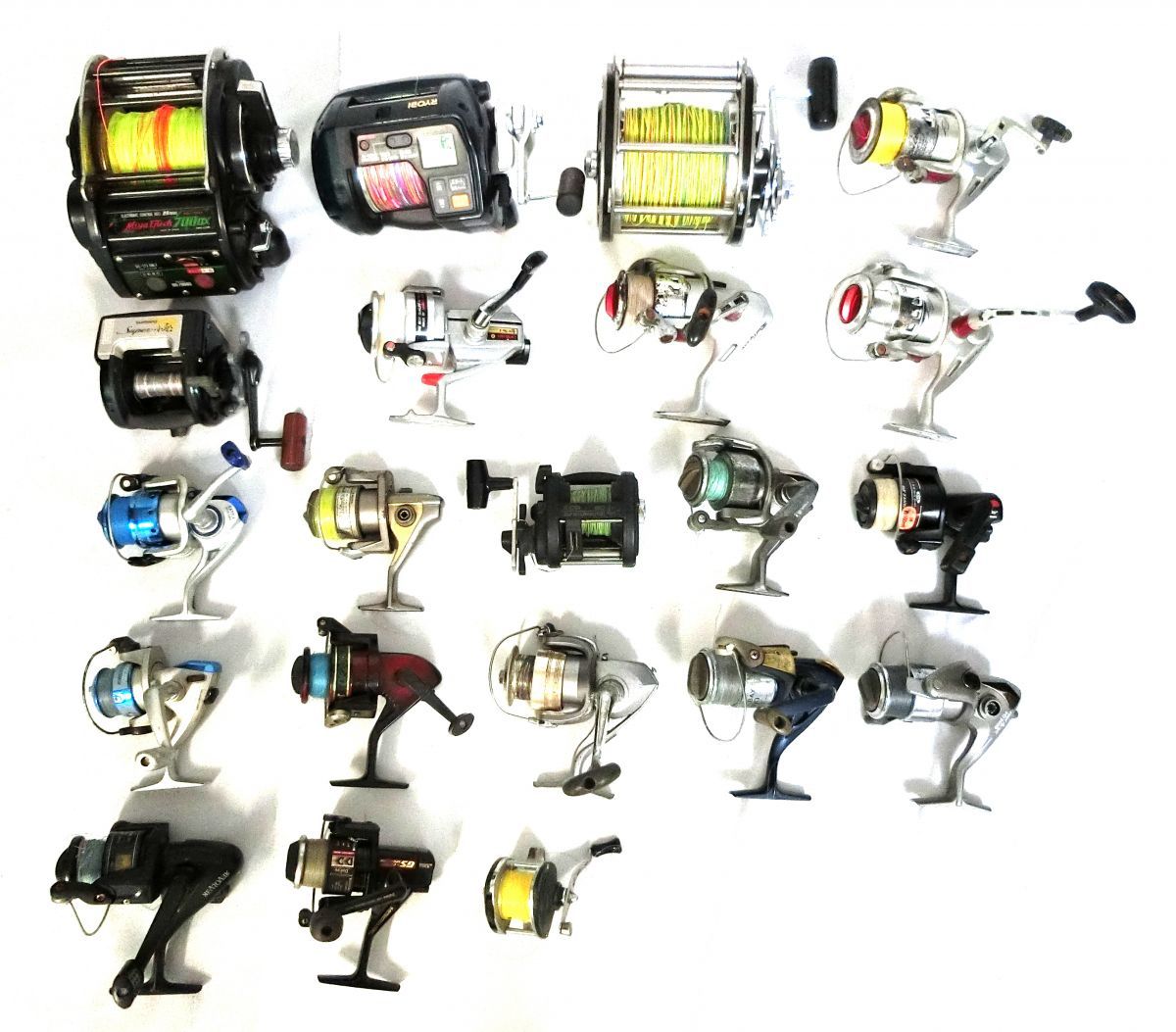 1000円スタート リールまとめ 約21点 Miya Epoch 700DX / 電動VS 900-L / REVOLVER 1000 / Ace NO.4 / NEW MIDGET NO.3 / 等 CC30014