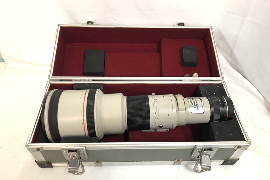 CANON FD500mm F4.5L　EFマウント変換コンバータつき 限定SALE，最新作】 東京)Canon キャノン NEW FD 500mm F4.5L カビ EF