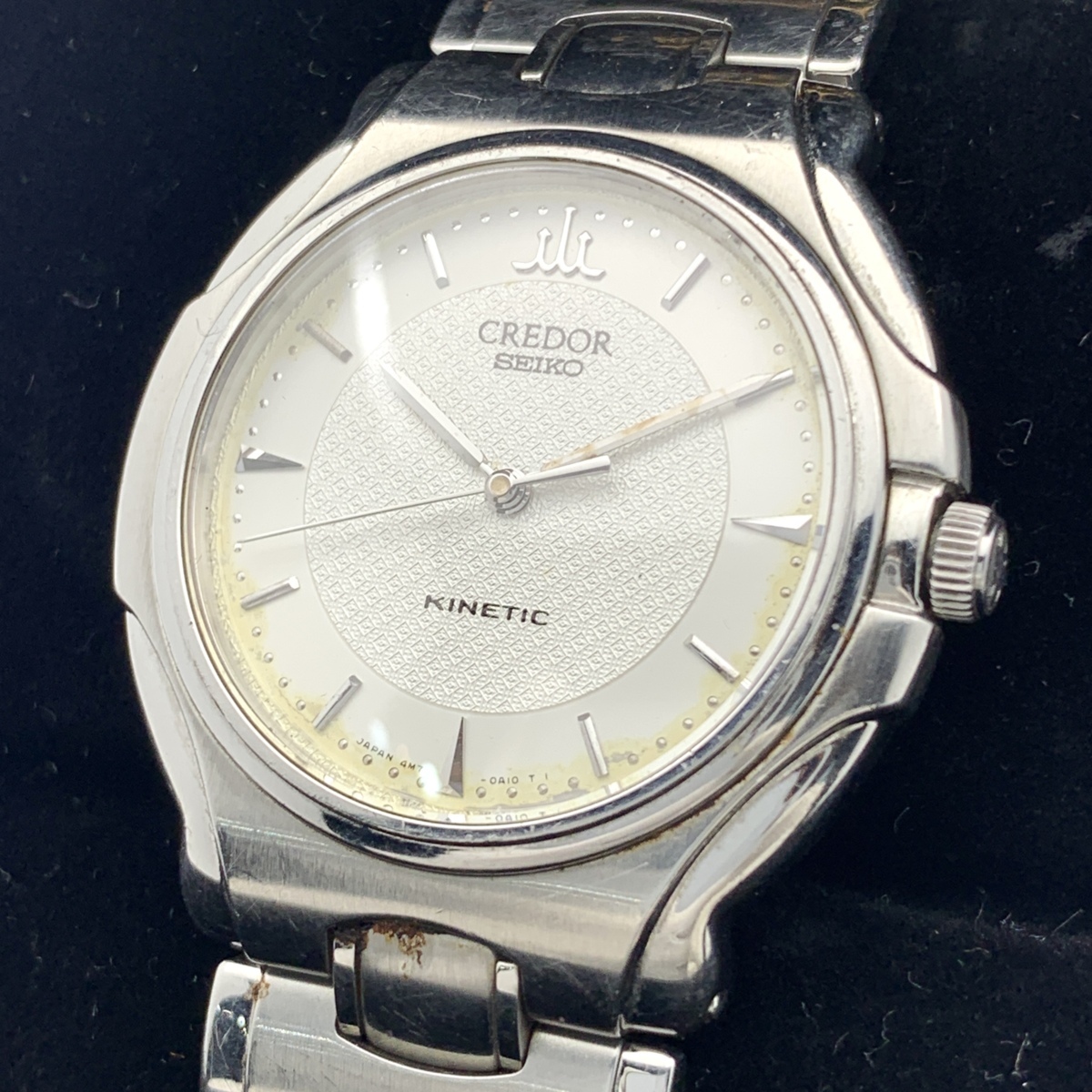 1円～ セイコー Seiko クレドール 4M71-0A10 メンズ キネティック シルバー文字盤 腕時計 CP93310567