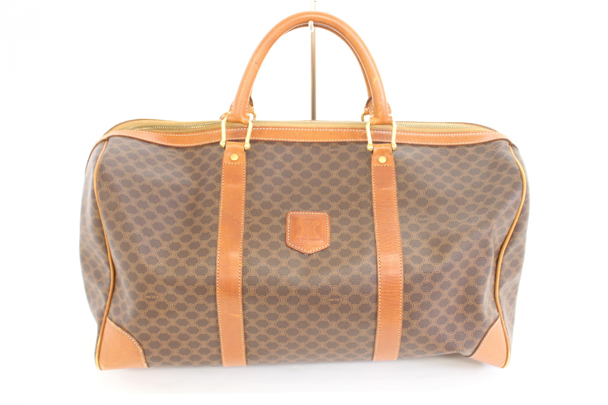 行董】CELINE セリーヌ オールドセリーヌ ボストンバッグ マカダム柄