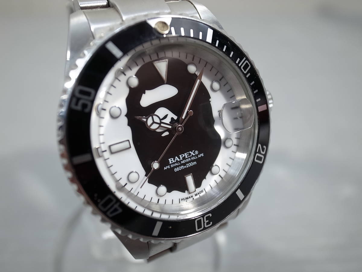 A BATHING APE サルマリーナ BAPEX 自動巻き bapex ブラック 時計