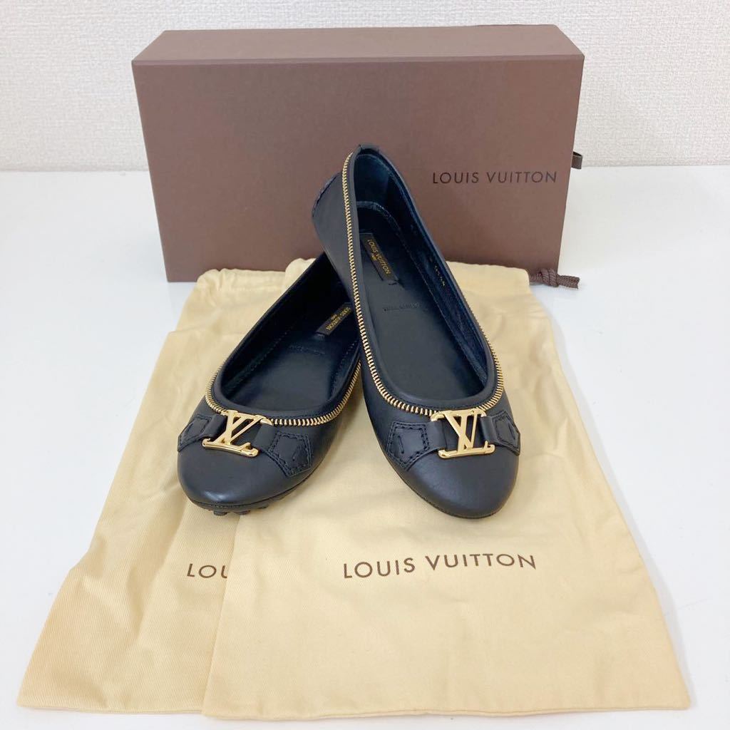 ルイヴィトン LOUIS VUITTON ドライビングシューズ 靴 LV金具 良品