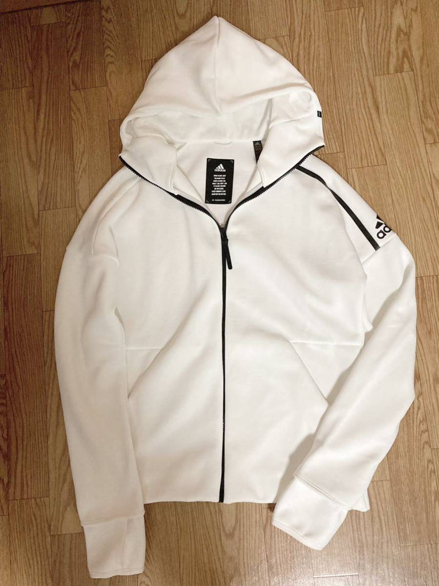正規品，品質保証 adidas フルジップパーカー アディダス 一度着用(パーカ)｜売買されたオークション情報、yahooの商品情報をアーカイブ公開 - オークファン 男性用