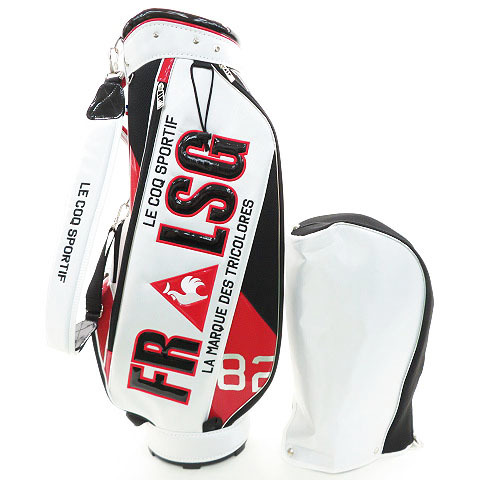【1円】LECOQ GOLF ルコックゴルフ QQBNJJ07 カートキャディバッグ ホワイト系 8型 [240001576060] ゴルフウェア