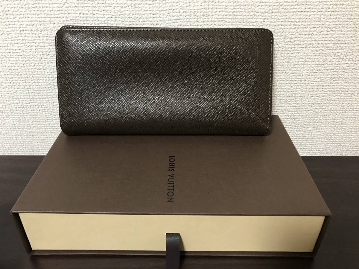 1円～売り切り★定価9万円★本物★良品★箱付き★ルイヴィトン LOUIS VUITTON タイガ ポルトフォイユ ブラザ 長財布 メンズ 大人気♪