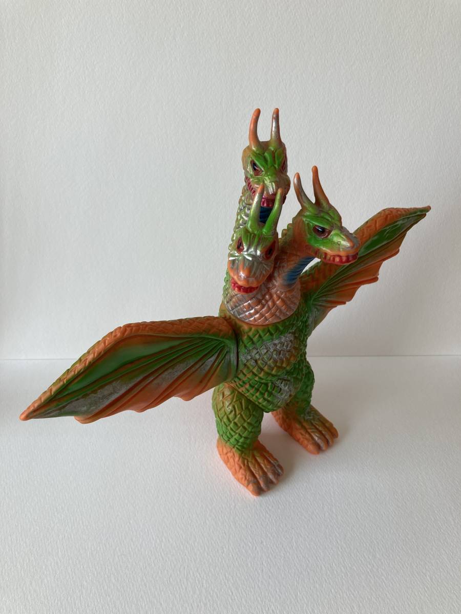 キングギドラ 当時物 ブルマァク ミドルサイズ 上体美品 記名あり ソフビ