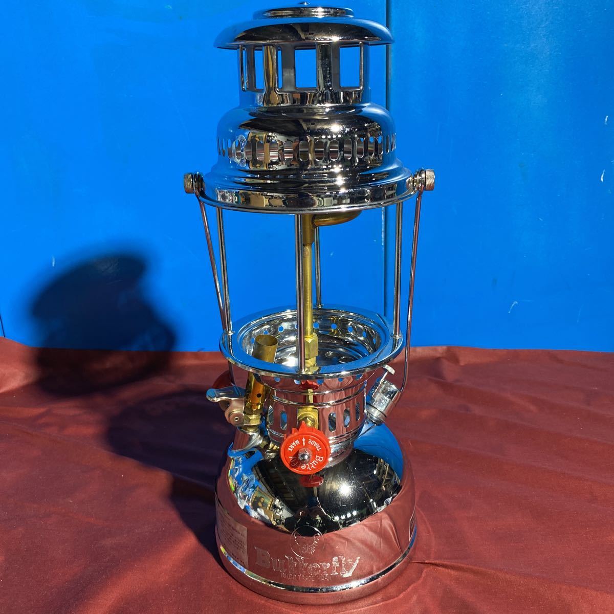 アウトドア フシミ製作所製、バタフライランタン 動作品 灯油ランタン