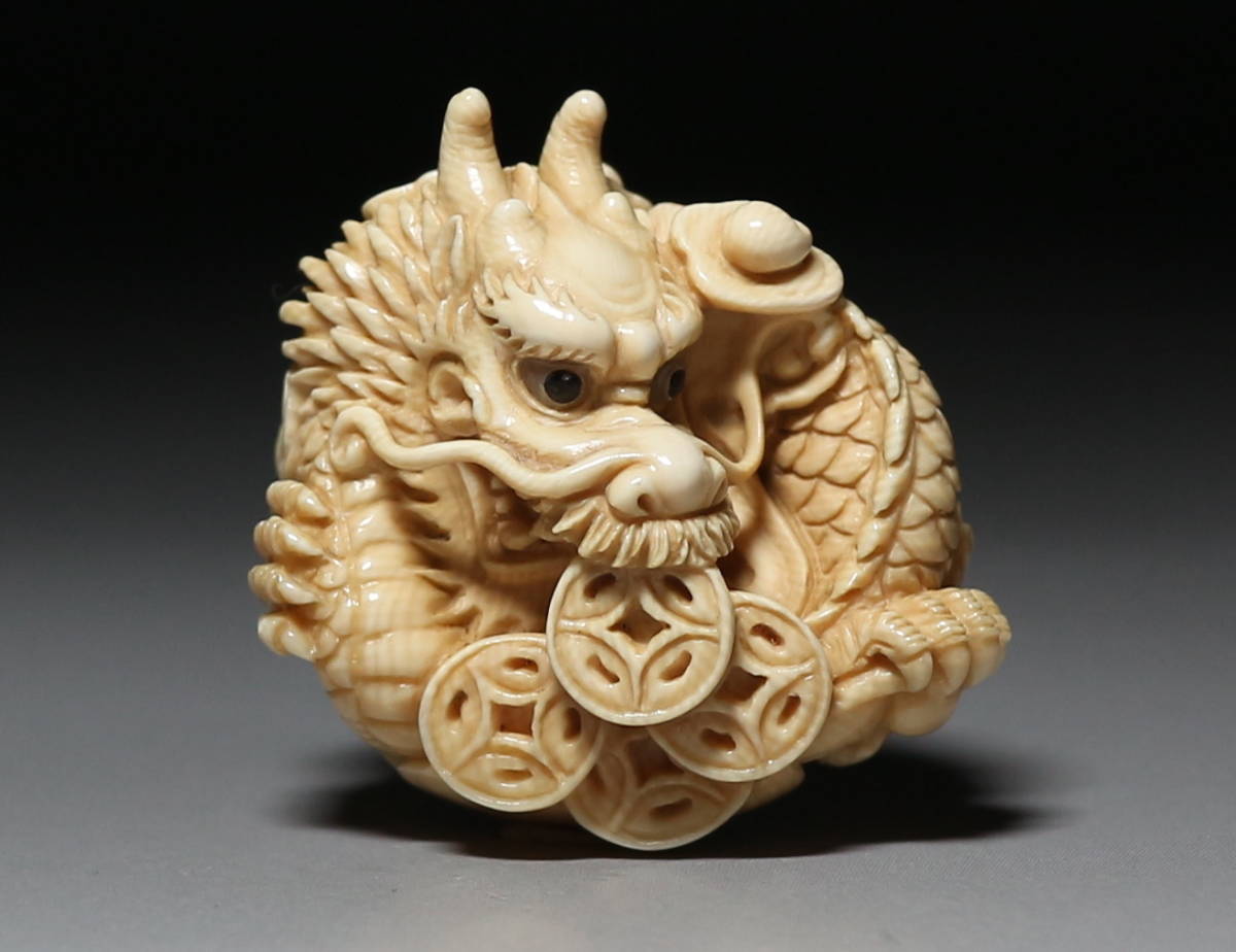 天然素材　龍彫刻　根付　提げ物 天然素材 龍彫刻 根付 提げ物 【公式通販】