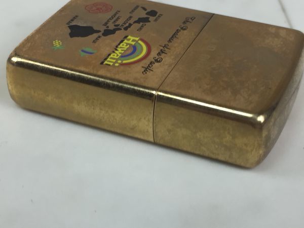 ライター ZIPPO ジッポー Solid Brass Hawaii 1932 1987 ロゴ 喫煙具 M