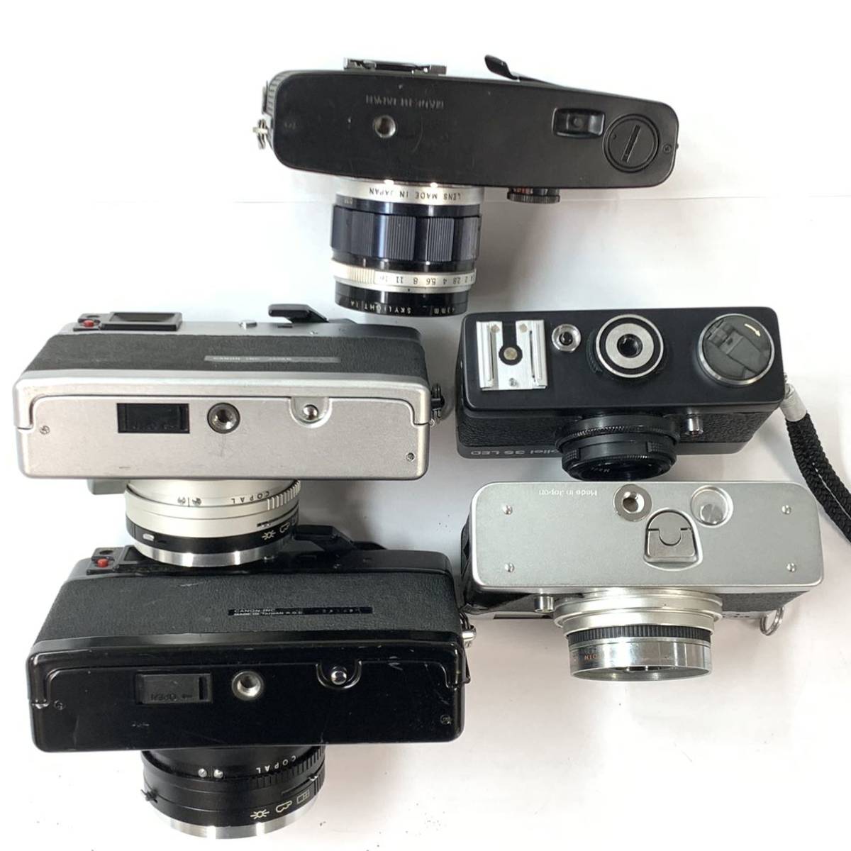 -「ジャンクカメラ - メルカリ 15台 5点まとめ売り X- ★人気のフィルムカメラ★ ジャンクまとめてセット 5点 Canon QL-17 G-Ⅲ / Petri Color 35 / Rollei 35 LED / Olympus PEN-F 40mm F1.4