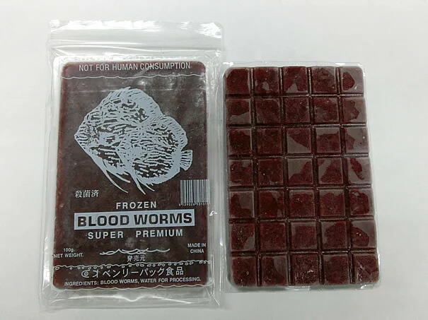 ★◆■ヤフオフ史上１００枚最安値★１１，９００円税込・送料込★最高級冷凍赤虫１００ｇ×１００枚【DISCUS　熱帯魚　金魚等の冷凍エサ】