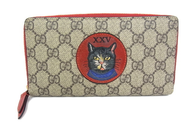 グッチ GUCCI ラウンドファスナー 長財布 ミスティックキャット 499382 
