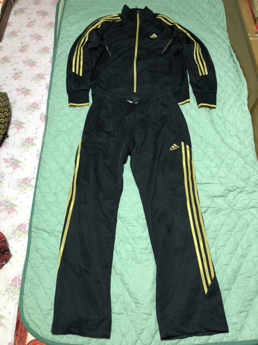 アディダス 上下 セットアップ Adidas 黒 金 ブラック ゴールド Lサイズ エグザイル Exile着用 ジャージ アディダス 売買されたオークション情報 Yahooの商品情報をアーカイブ公開 オークファン Aucfan Com