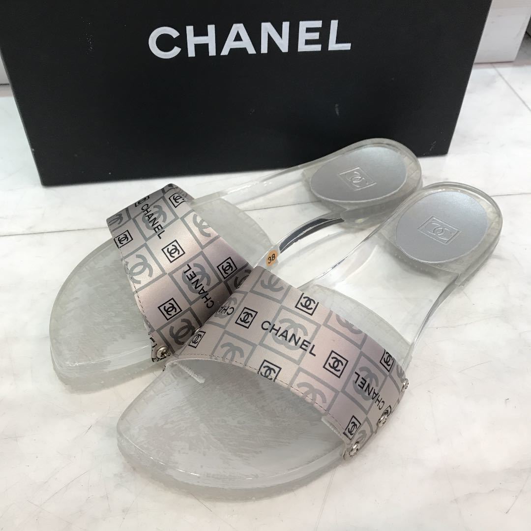【低価，人気セール】 品 CHANEL シャネル スライドサンダル サイズ38 ココマーク ビーチサンダル(24.0cm)｜売買されたオークション情報、yahooの商品情報をアーカイブ公開 - オークファン 靴