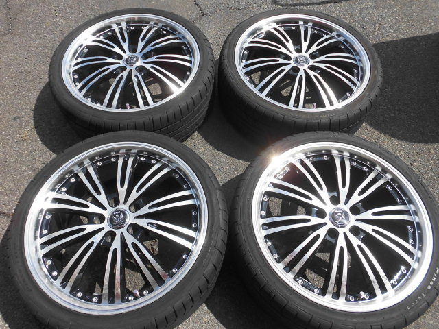 BADX】632 ☆彡7.5J×19インチ+55 PCD114.3-5穴☆235/35R19☆4本[中古