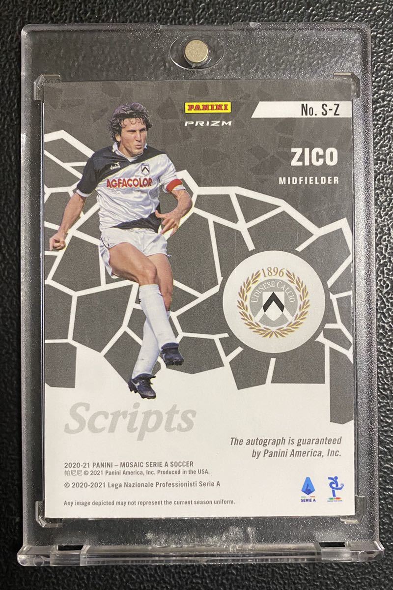 Zico 2020-21 Panini Mosaic Soccer Serie A Scripts Auto ジーコ 直筆 