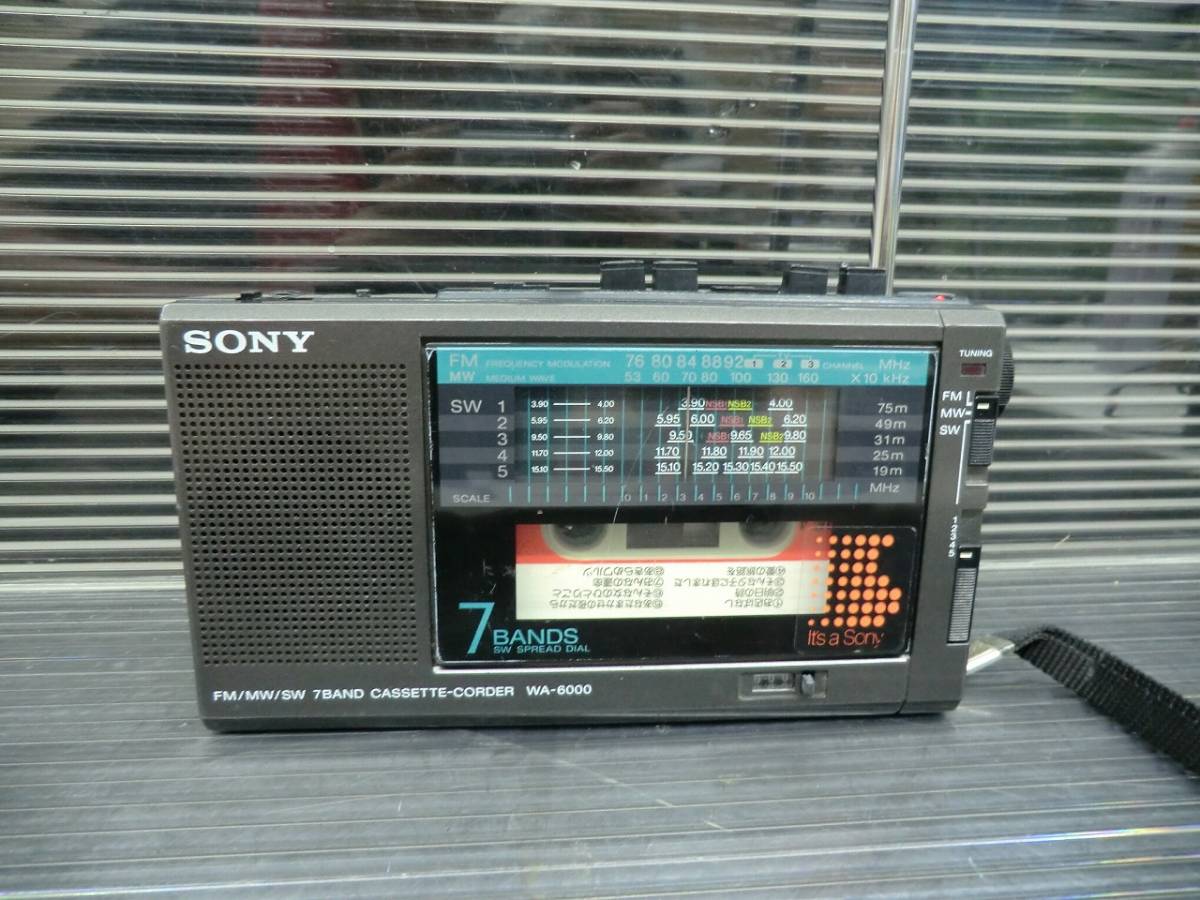 管511）SONY WA-6000 作動するがジャンク扱い 7BAND カセット