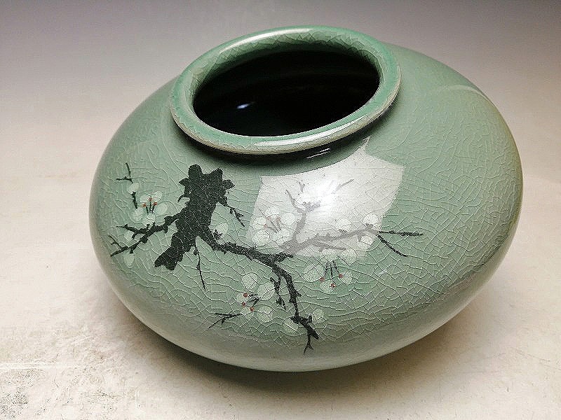 古岩 高麗青磁 金興福作 - | Yahoo!オークション 未使用 花瓶｜Yahoo