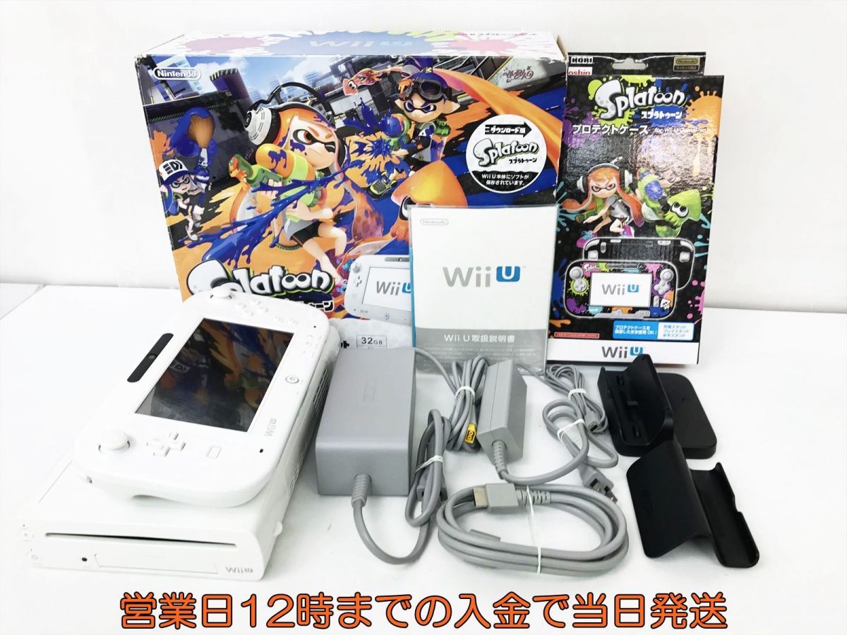 1円】任天堂 WiiU スプラトゥーンセット 32GB ホワイト ニンテンドー