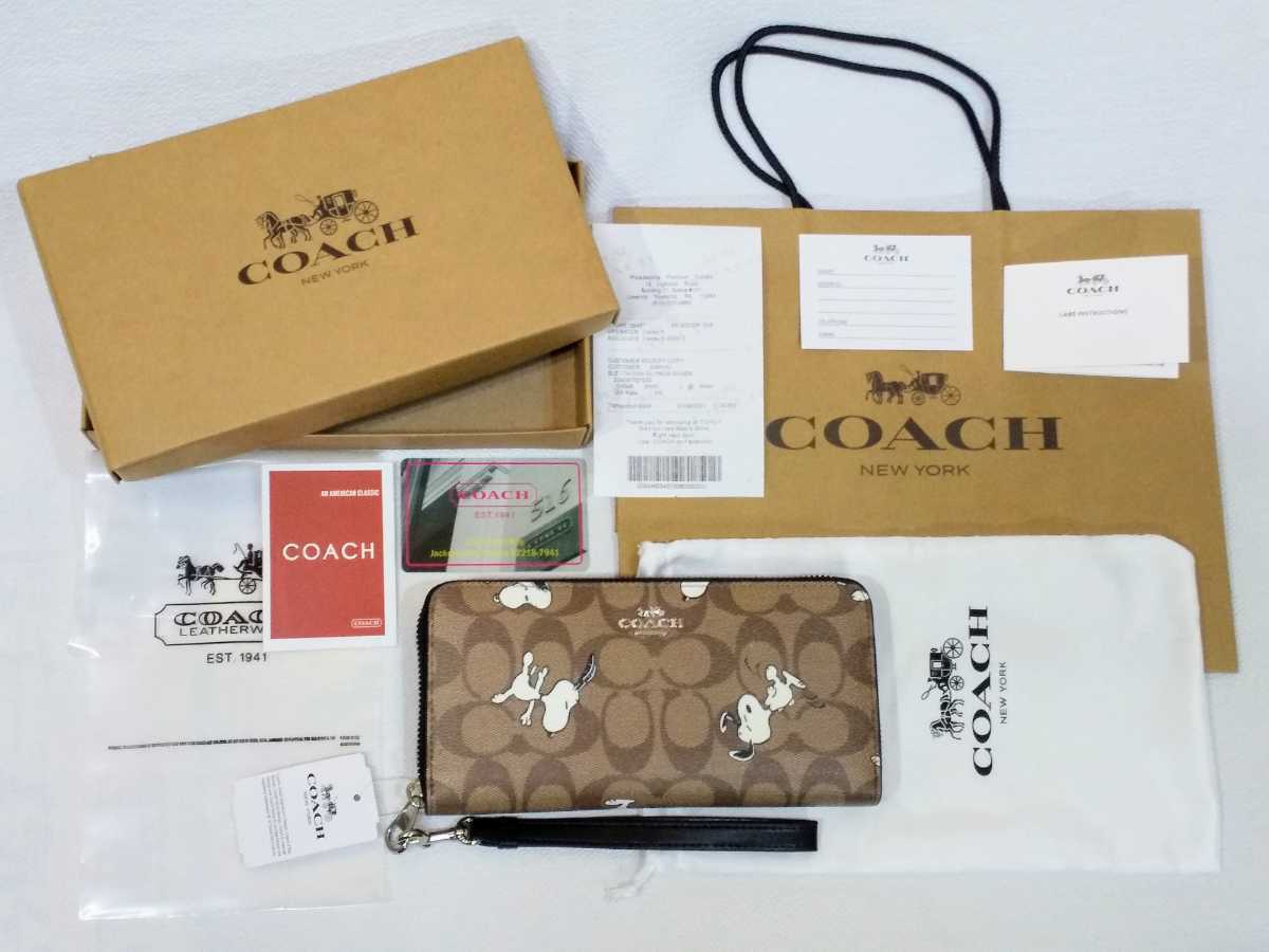 COACH×PEANUTS コラボ コーチ 日本限定モデル SNOOPY スヌーピー 長 