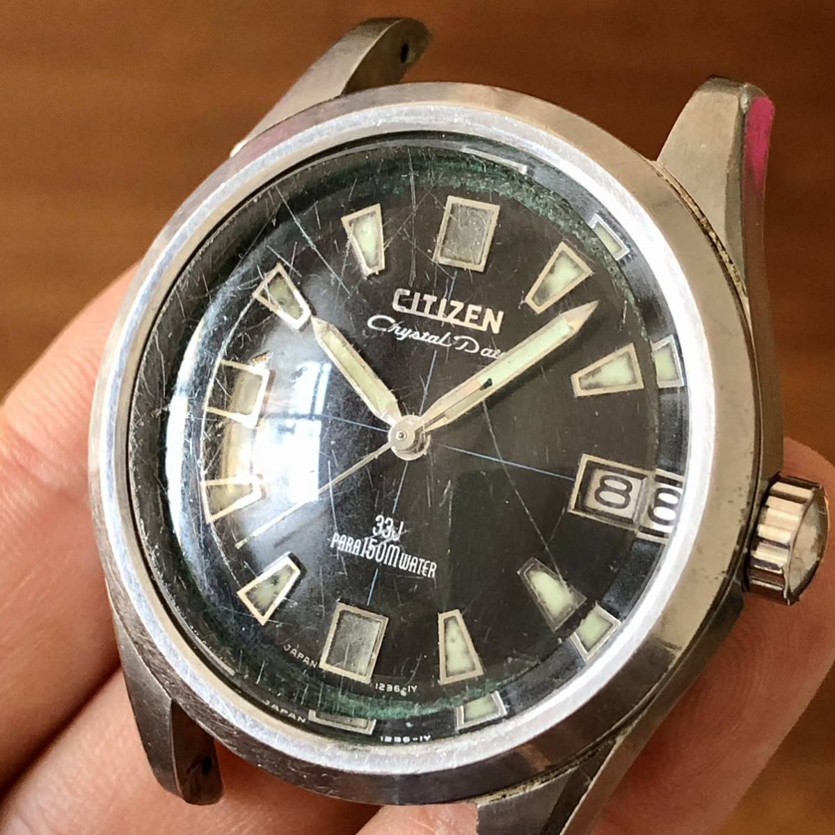 CITIZEN】クリスタルデイト ダイバー AUDS-52801-Y 稼働品 容易い
