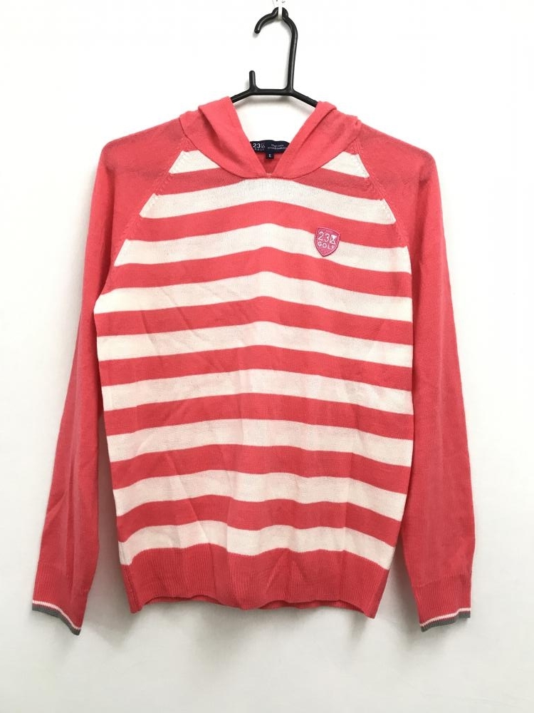 23区GOLF ニジュウサンクゴルフ タートル ニット セーター レッド系 1