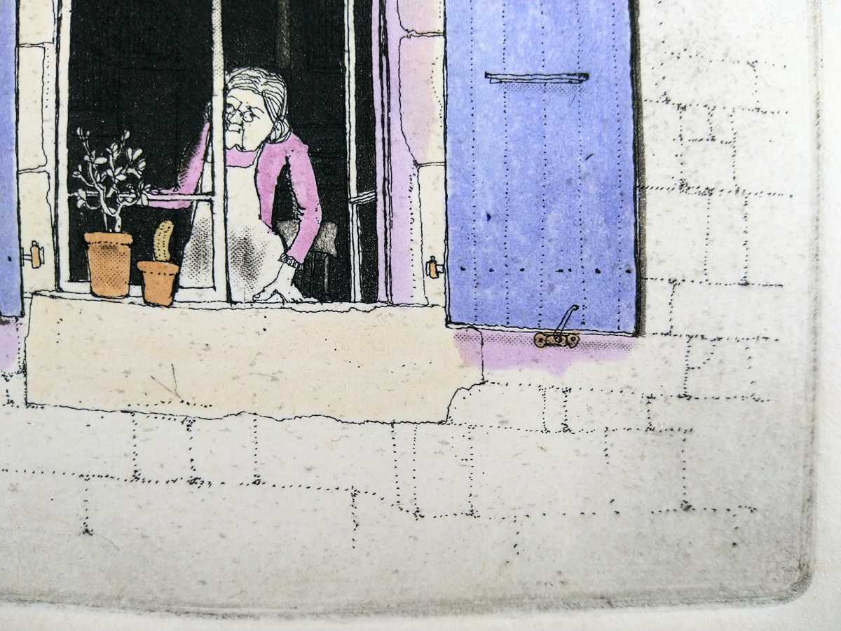 真作グラハム・クラーク 手彩色エッチング 直筆サイン 版画 絵画 額装