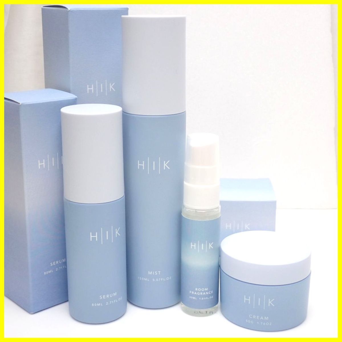 ●新品 HIK コスメ 4点セット ミスト 150ml/セラム 80ml/クリーム 50g/ルームフレグランス 30ml/化粧水/美容液/スキンケア#0897102361