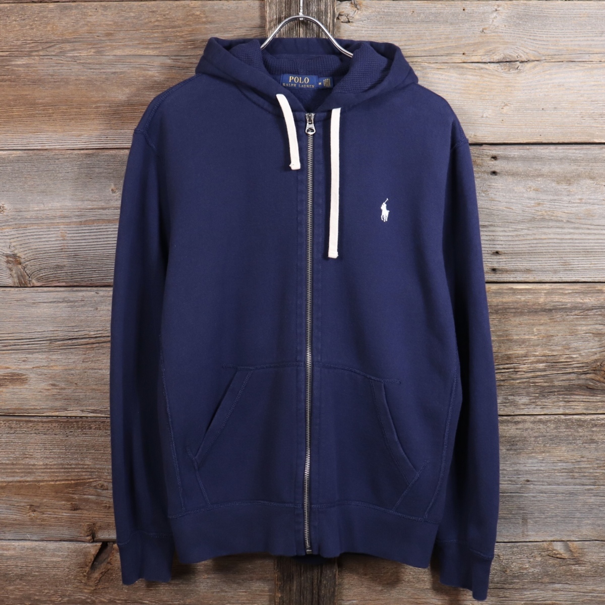 ※送料無料※ Polo Ralph Lauren ジップアップ スウェットパーカー Mサイズ ポロ ラルフローレン ワンポイント Y0584