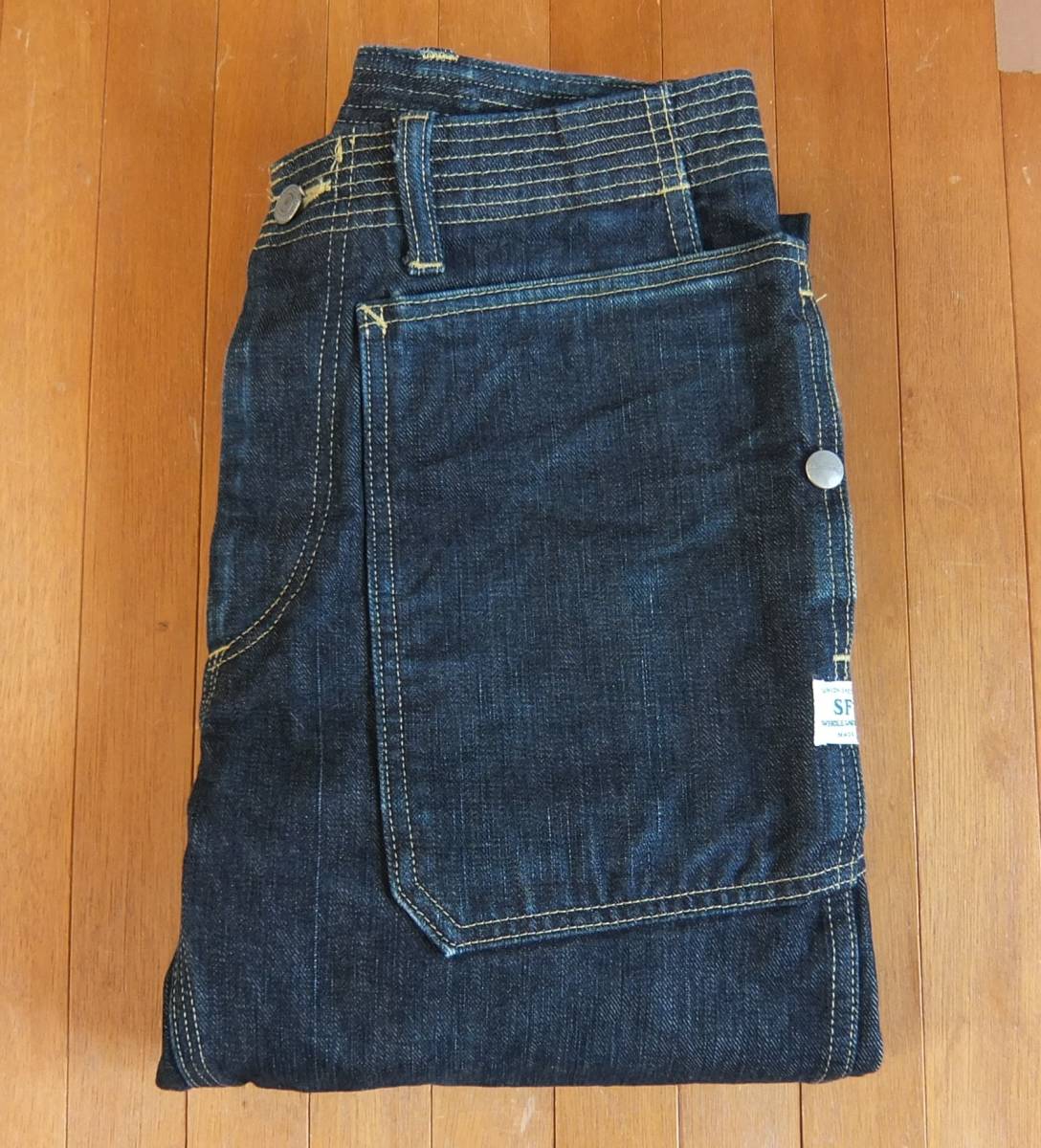 SASSAFRAS/ササフラス　FALL LEAF SPRAYER PANTS/フォールリーフスプレーヤーパンツ 13.5oz　INDIGO　サイズS