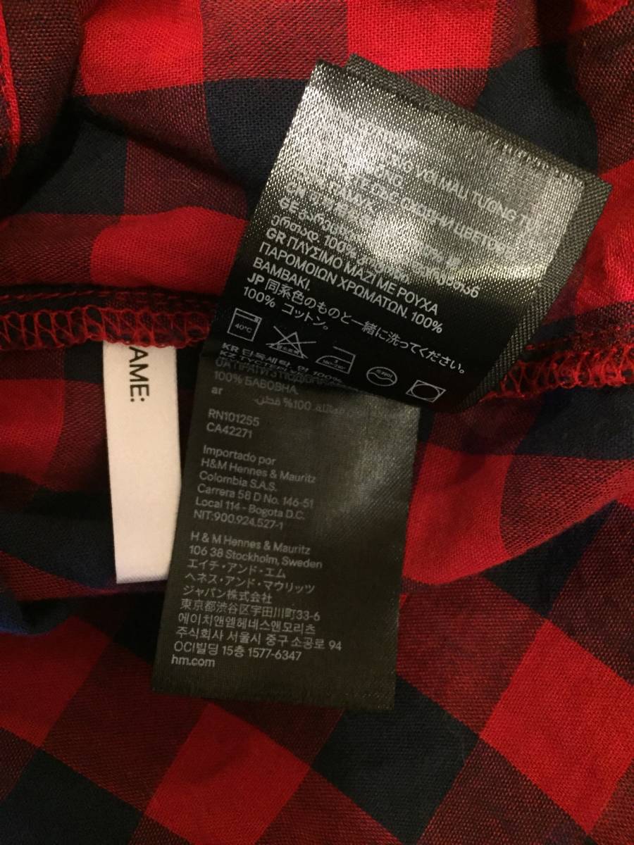 長袖シャツ H M 赤チェック柄 Xs 152 エイチアンドエム 定番 バッファローチェック 赤黒 レディース デザイン 楽コーデ 長袖シャツ 売買されたオークション情報 Yahooの商品情報をアーカイブ公開 オークファン Aucfan Com