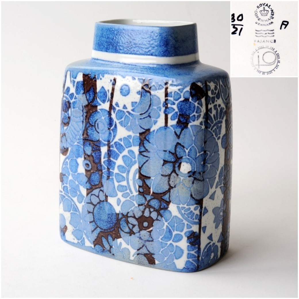赤字超特価，セール ロイヤルコペンハーゲン バッカ 扁壷 花瓶 ジョアンヌ ゲァバー デザイン ROYAL COPENHAGEN(ロイヤルコペンハーゲン)｜売買されたオークション情報、yahooの商品情報をアーカイブ公開 - オークフ ロイヤルコペンハーゲン