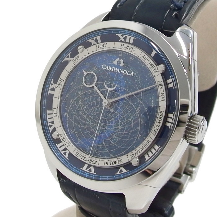 CITIZEN CTV57-1231 4398-T015425 カンパノラ コスモサイン 腕時計 ステンレス/クロコダイル クオーツ 青文字盤 メンズ CTV57-1231 カンパノラ シチズン Stainless Steel ○Citizen