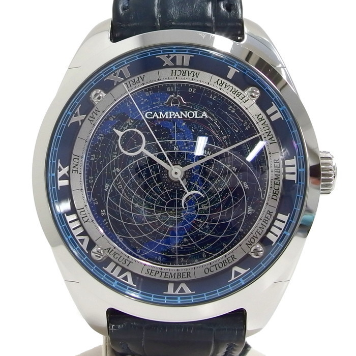 CITIZEN CTV57-1231 4398-T015425 カンパノラ コスモサイン 腕時計 ステンレス/クロコダイル クオーツ 青文字盤 メンズ CTV57-1231 カンパノラ シチズン Stainless Steel ○Citizen