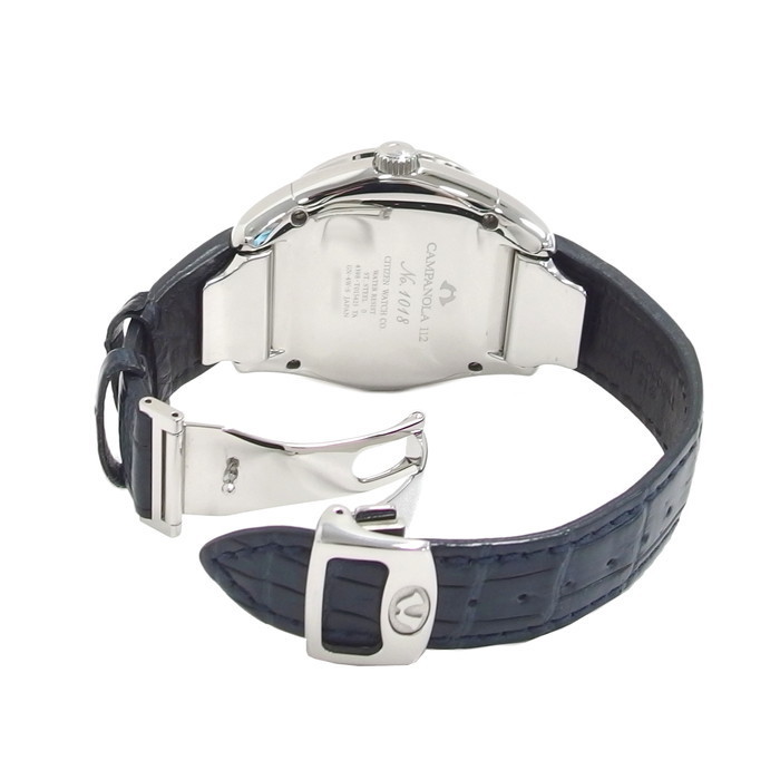 CITIZEN CTV57-1231 4398-T015425 カンパノラ コスモサイン 腕時計 ステンレス/クロコダイル クオーツ 青文字盤 メンズ CTV57-1231 カンパノラ シチズン Stainless Steel ○Citizen