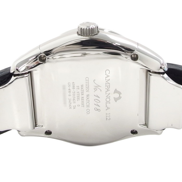CITIZEN CTV57-1231 4398-T015425 カンパノラ コスモサイン 腕時計 ステンレス/クロコダイル クオーツ 青文字盤 メンズ CTV57-1231 カンパノラ シチズン Stainless Steel ○Citizen