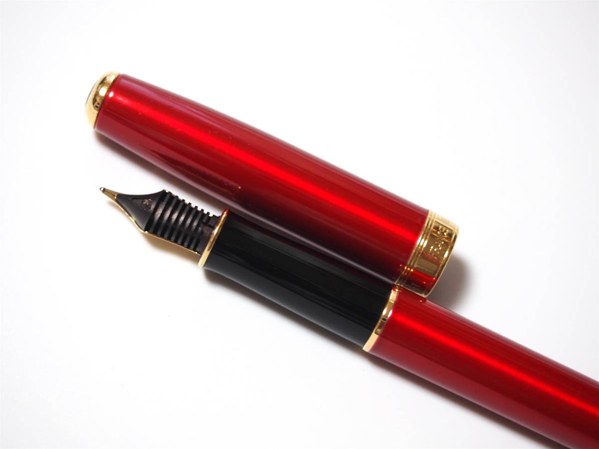 Sonnet Parker Pen Red Fountain Ballpoint | with Gold Trim in