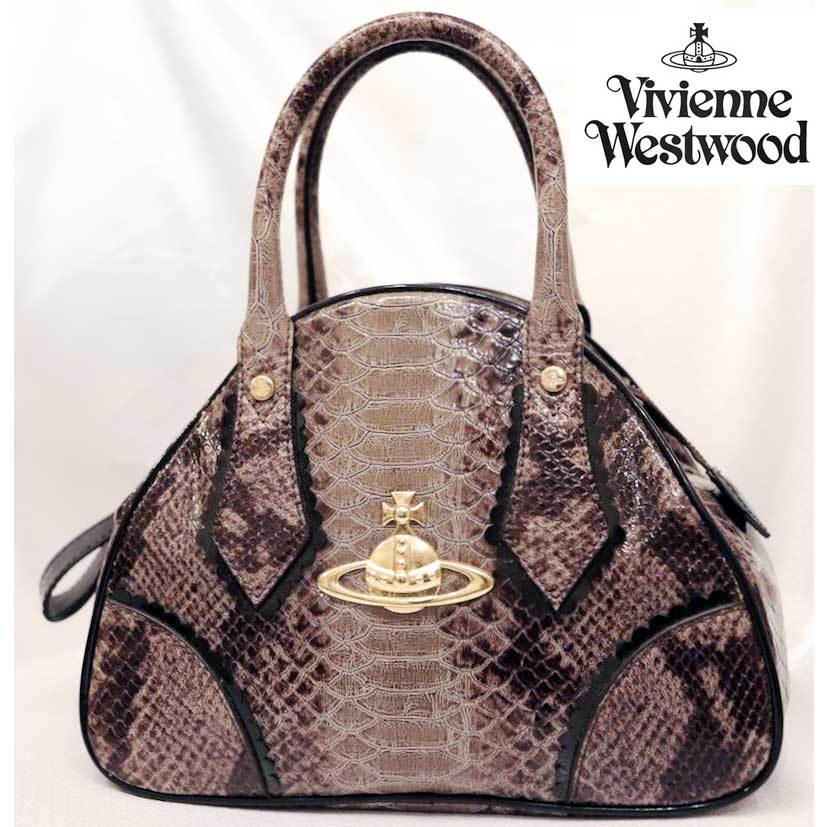 ヴィヴィアン・ウエストウッドのハンドバッグ|Vivienne Westwood ヤスミンバッグ Frilly Snake ビビアン レザー 革 エナメル スネーク